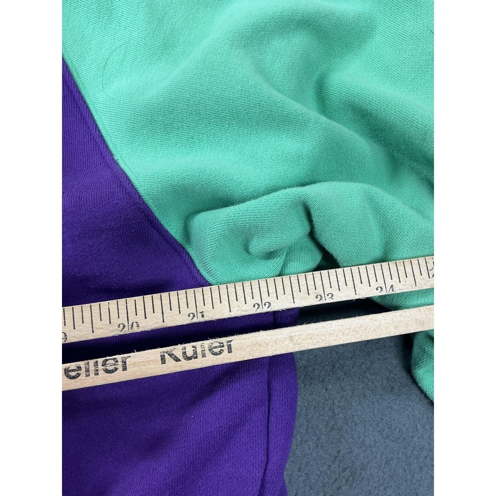 Teddy Fresh Hoodie Mens Large Multicolor Colorblock Pullover Fleece Teddy Logo - Picture 7 of 9